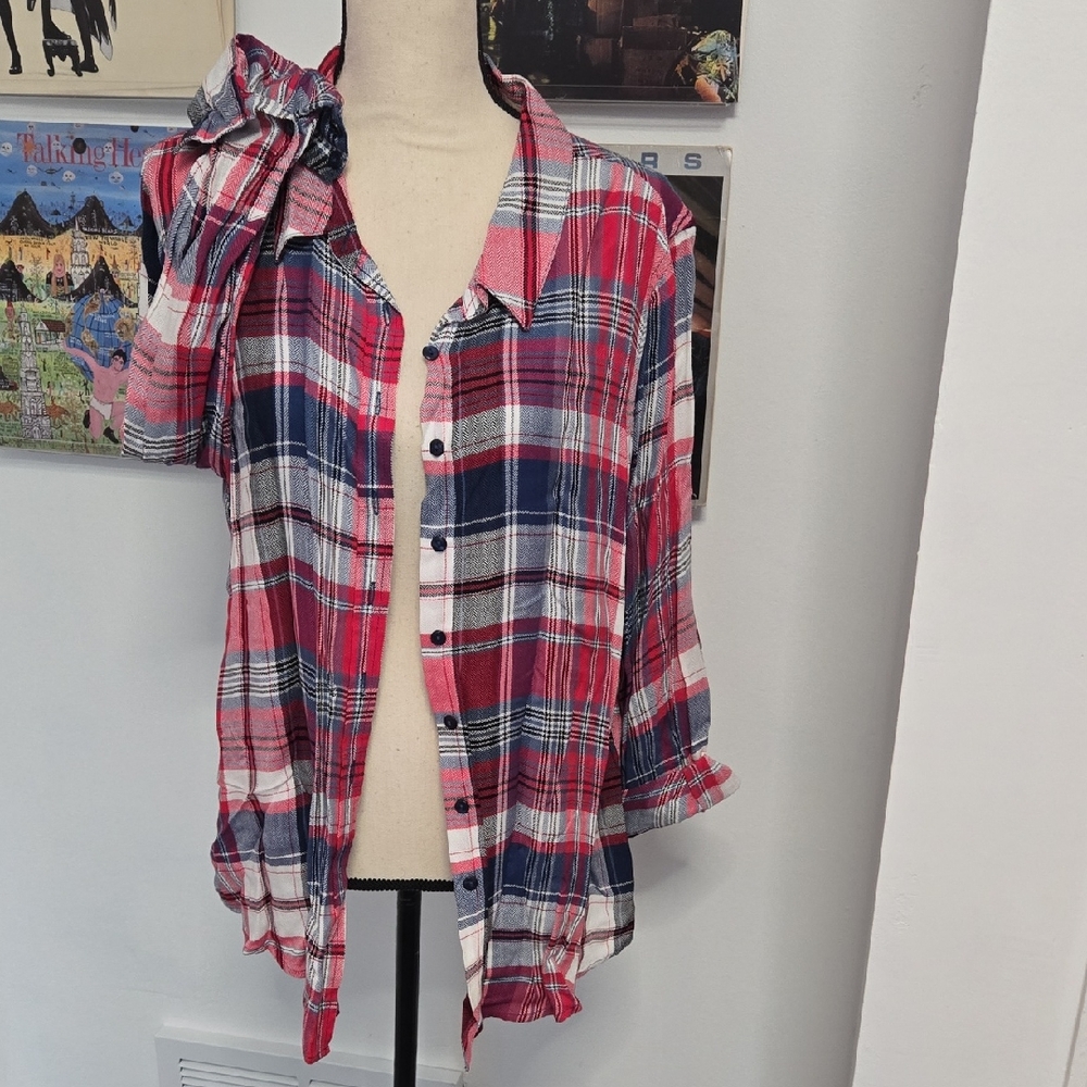 Olive & Oak Womens Plaid Shirt - Red and Blue
